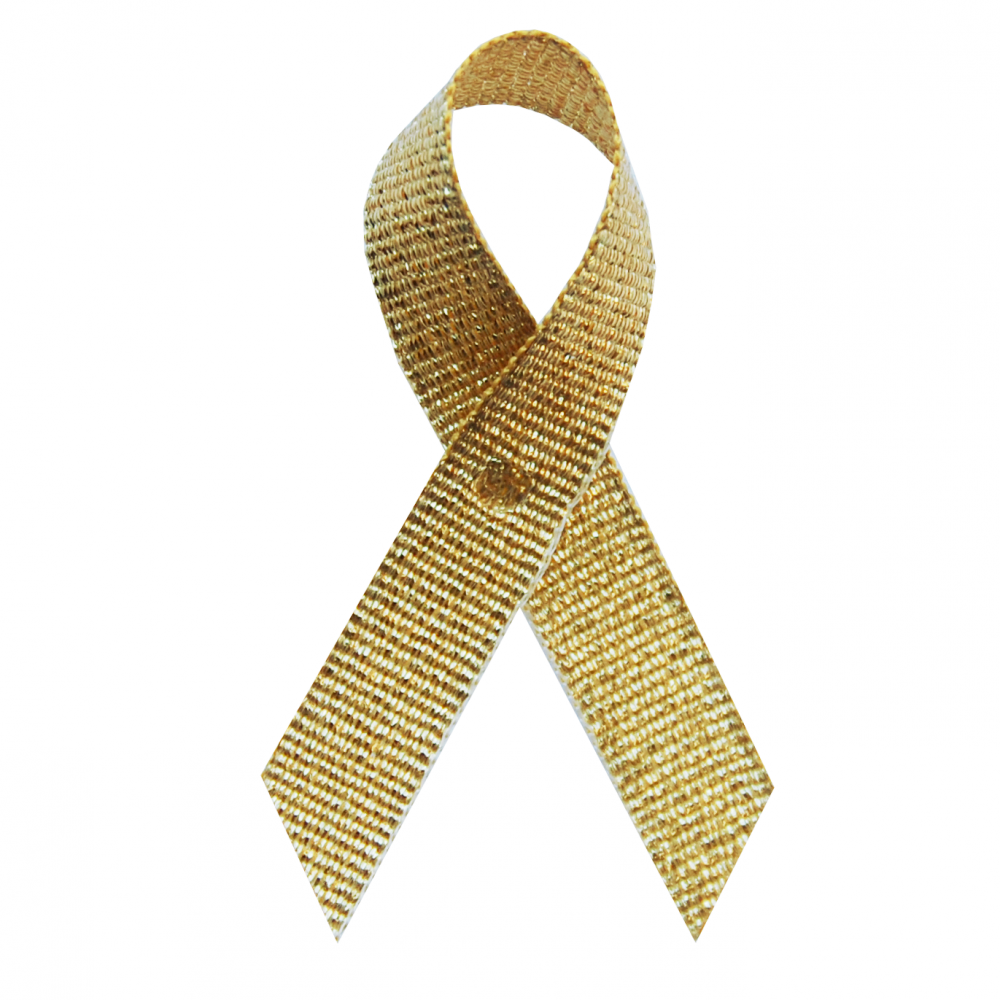 Gold Tinsel Awareness Ribbons