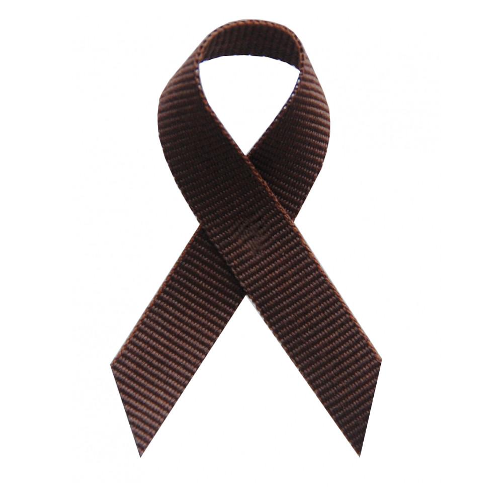 Brown Grosgrain Awareness Ribbons