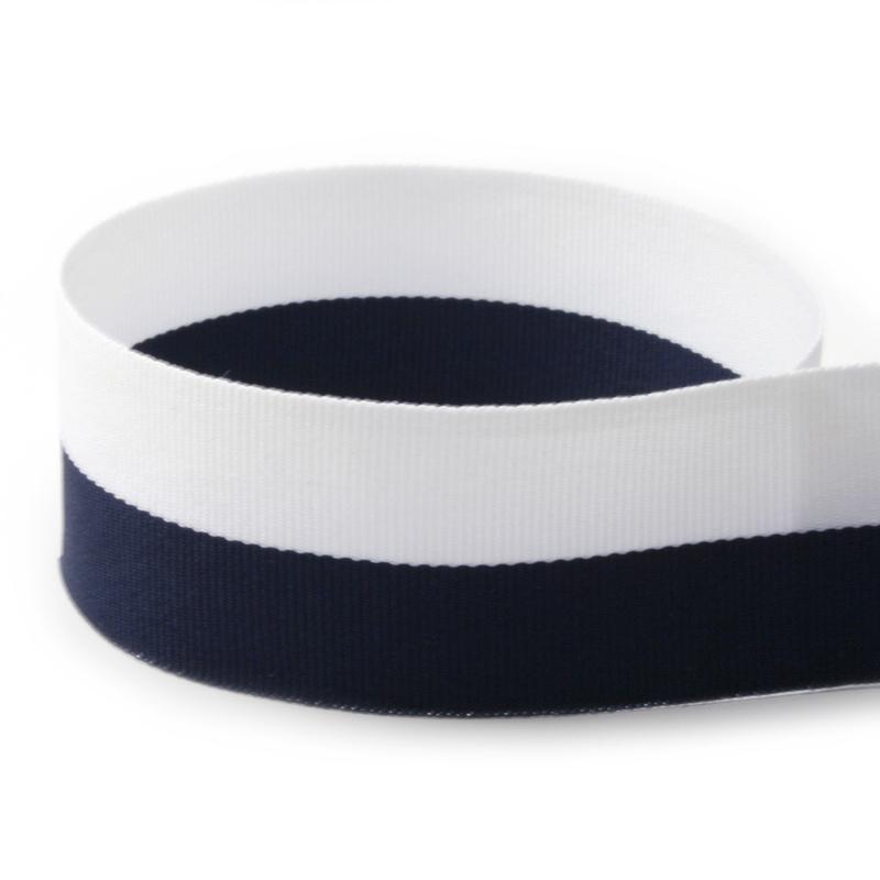 Navy/White Bi-Stripe