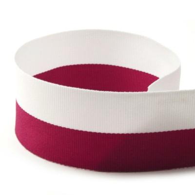 Wine/White Bi-Stripe