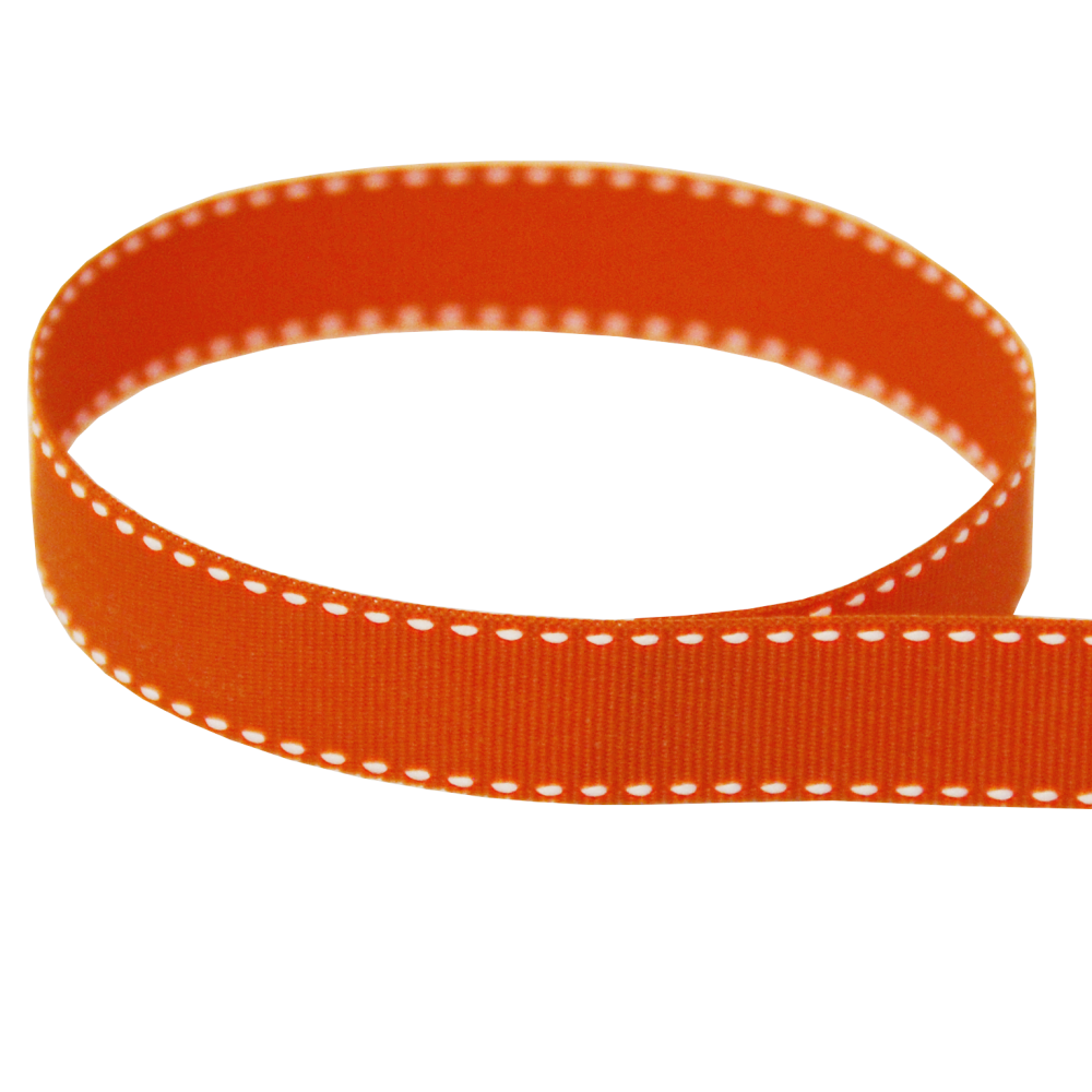 Orange/White Saddle Stitch