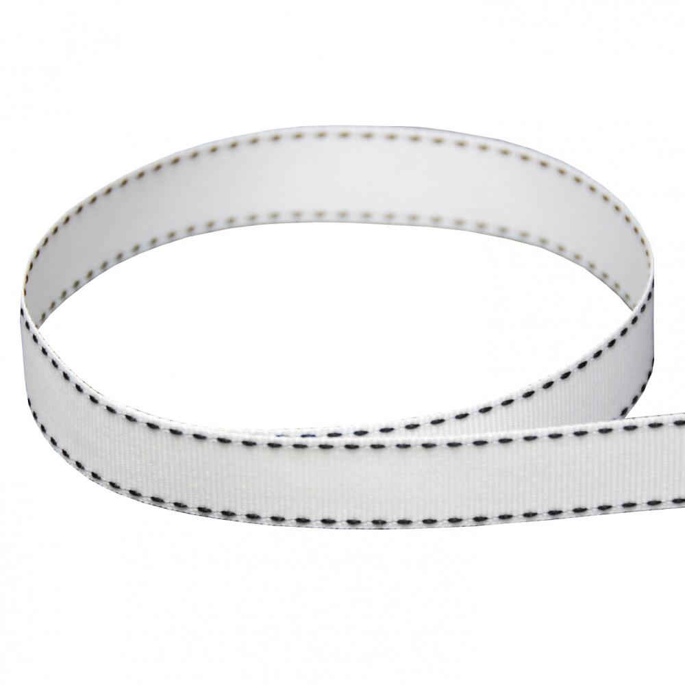 White/Black Saddle Stitch