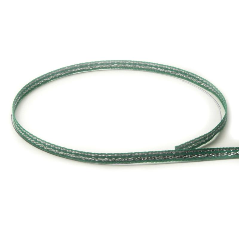 #409 Emerald & Silver Tinsel