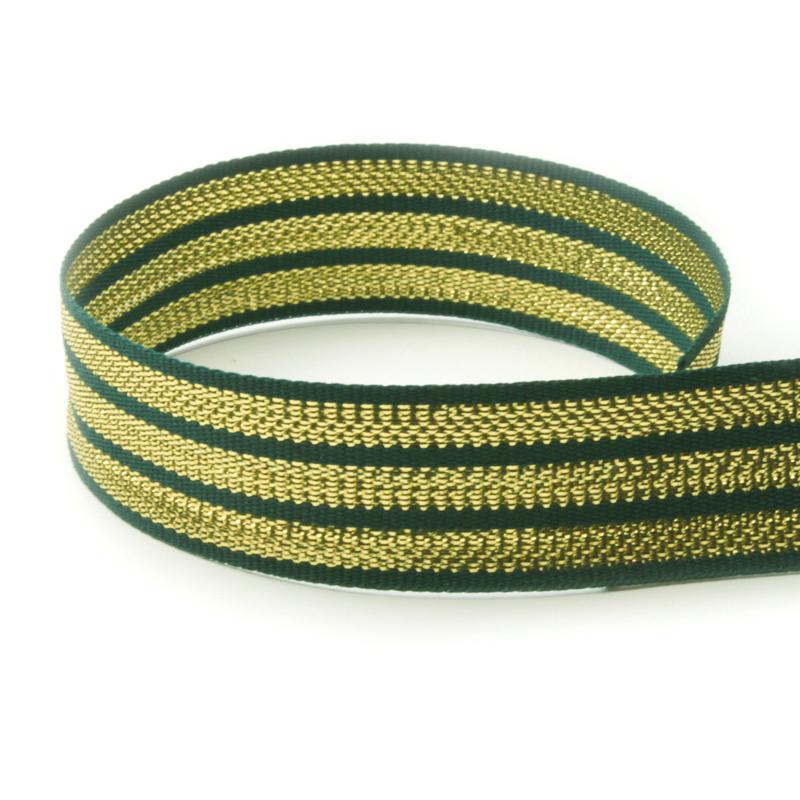 #560 Hunter & Gold Tri-Stripe