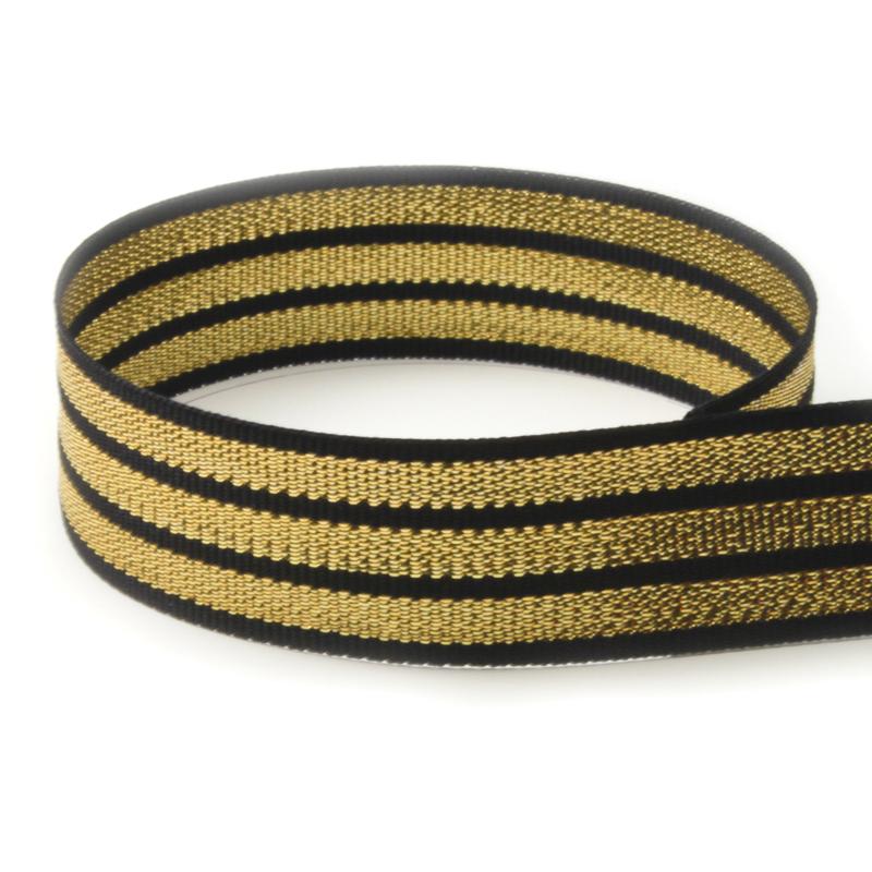 #564 Black & Gold Tri-Stripe
