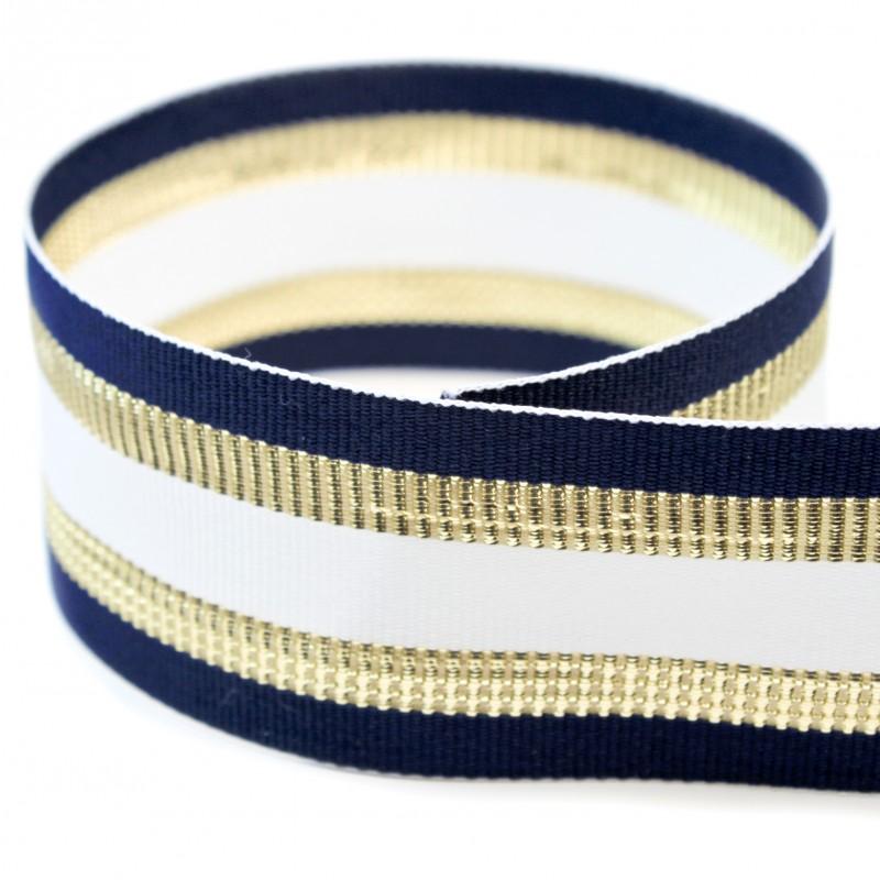 #616 Navy & Gold Tinsel