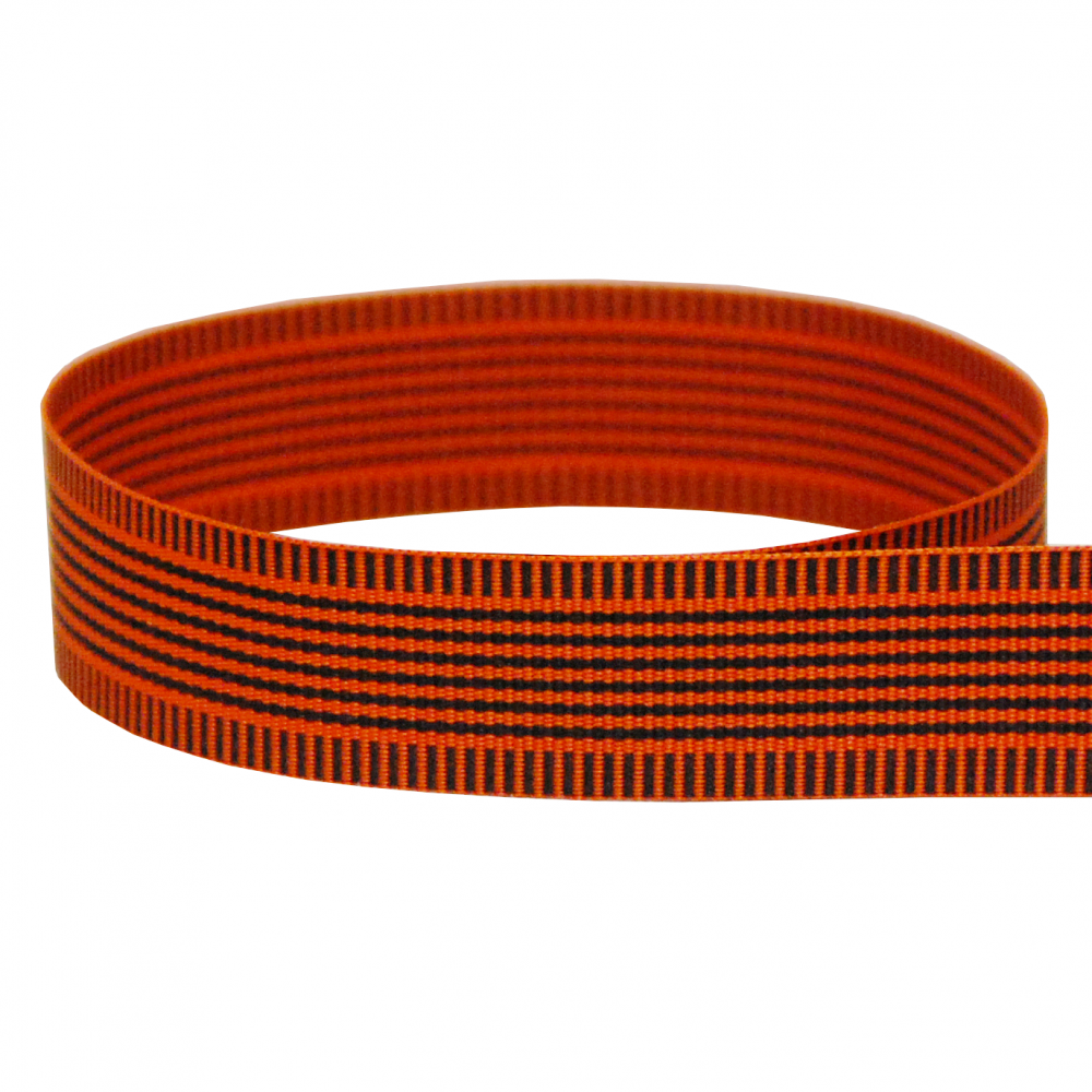 Orange & Black Vertigo Stripe