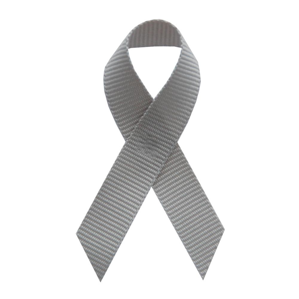 Gray Grosgrain Awareness Ribbons