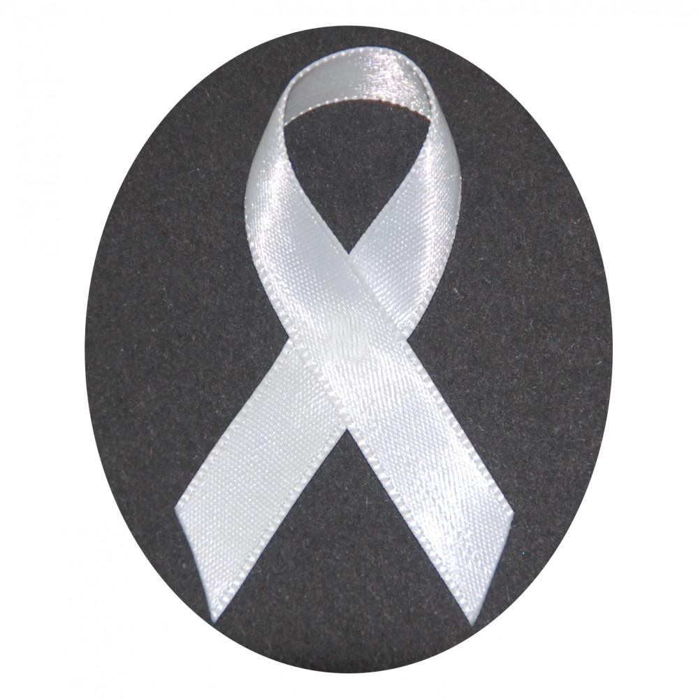 White Satin Awareness Ribbons