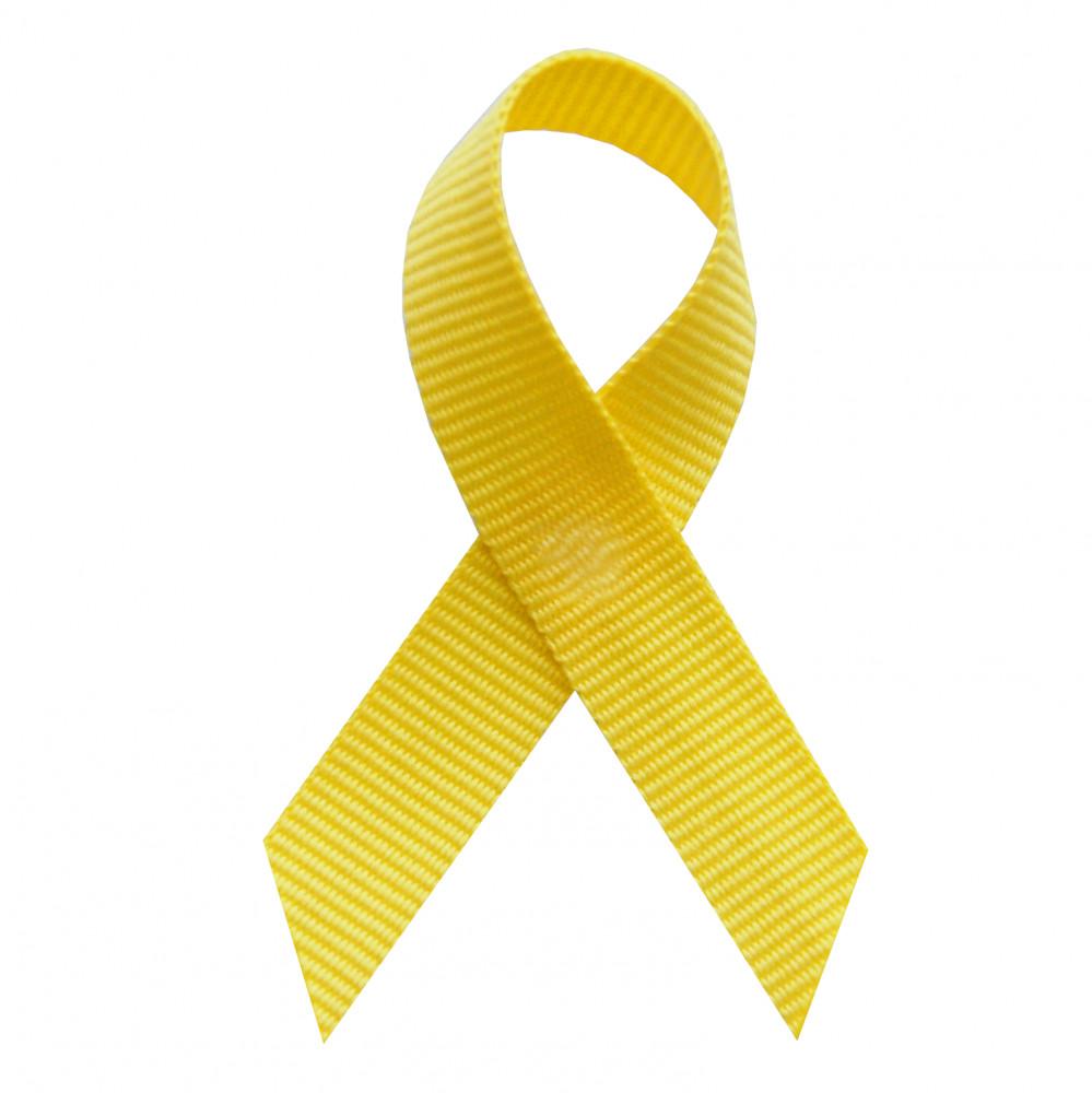 Yellow Grosgrain Awareness Ribbons